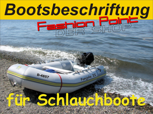 Bootsnamen Aufkleber-Set für Schlauchboote