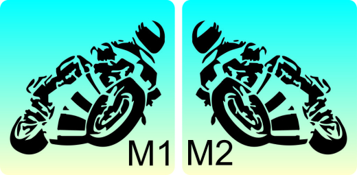 Motorrad-Aufkleber ab 100 x 90 mm