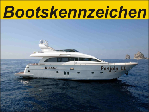 Bootskennzeichen Aufkleber-Set