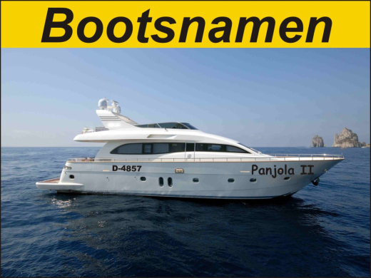 Bootsnamen Aufkleber-Set