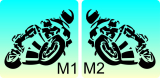 Motorrad-Aufkleber ab 100 x 90 mm