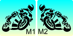 Motorrad-Aufkleber ab 100 x 90 mm