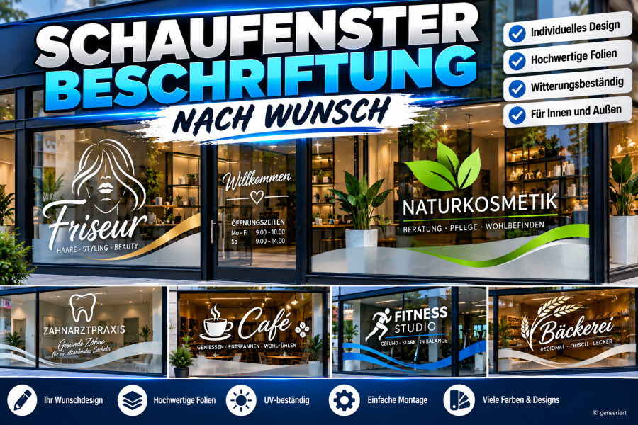 Schaufenster-Beschriftung