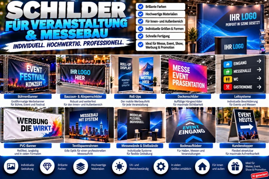 Schilder für Veranstaltungen