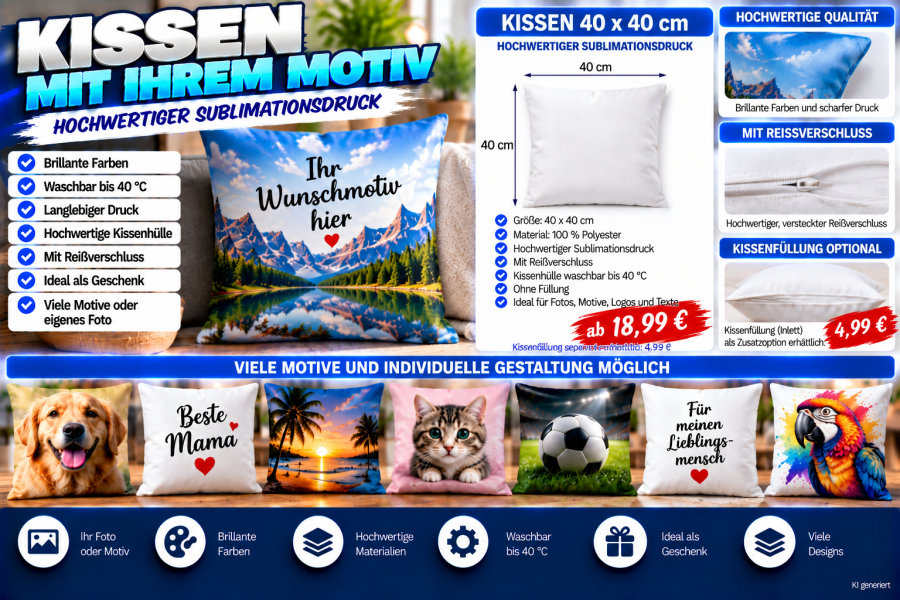 Kissen bedruckt