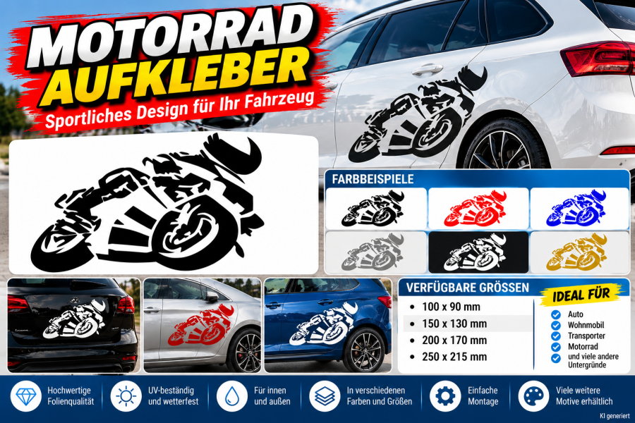 Motorrad-Aufkleber
