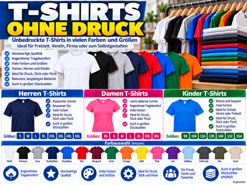 T-shirts ohne Druck