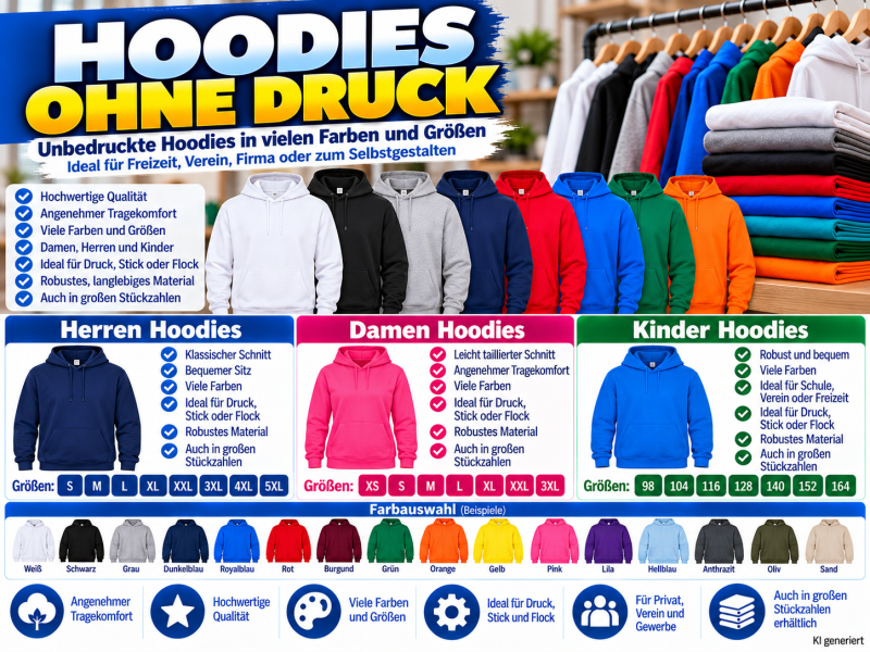 Hoodies ohne Druck