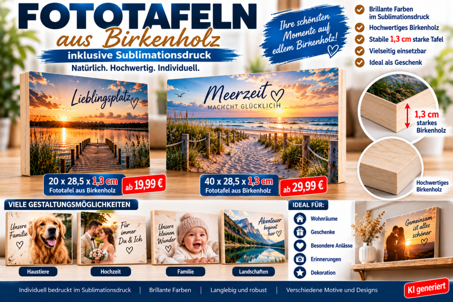 Fototafeln bedruckt
