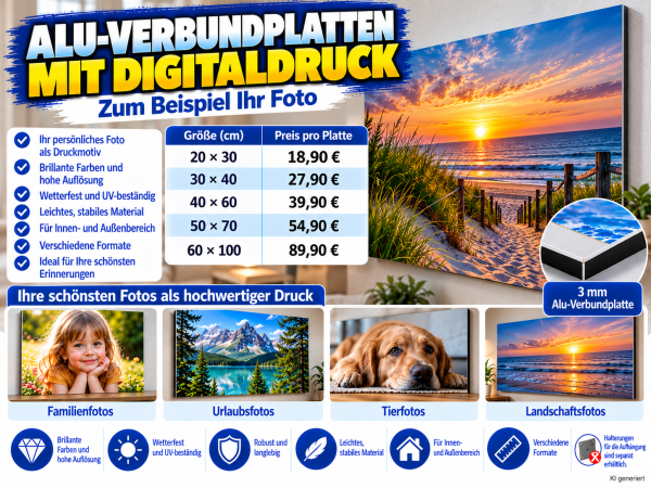Aluverbundplatte mit Fotodruck