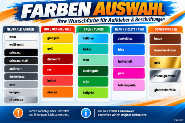 Bootskennzeichen Aufkleber-Set