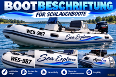 Bootsnamen Aufkleber-Set für Schlauchboote