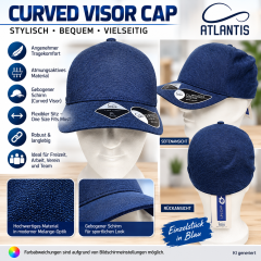 Atlantis Curved Visor Cap – Blau | Einzelstück